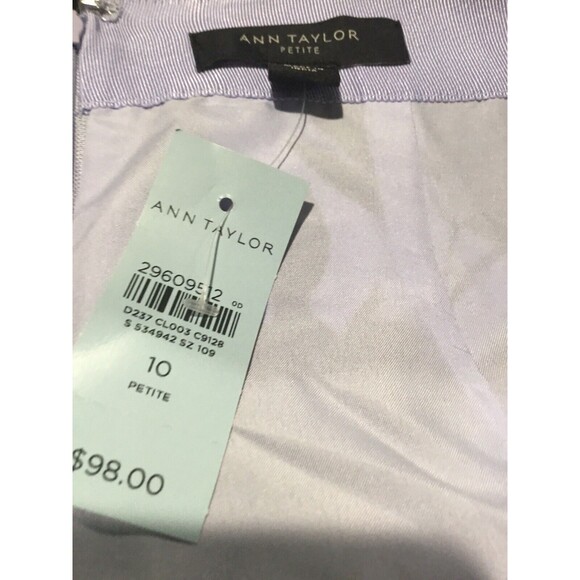Ann Taylor Lavender Blue NEW Front Floral Print Lined Mini Skirt SZ 10P - Picture 4 of 9